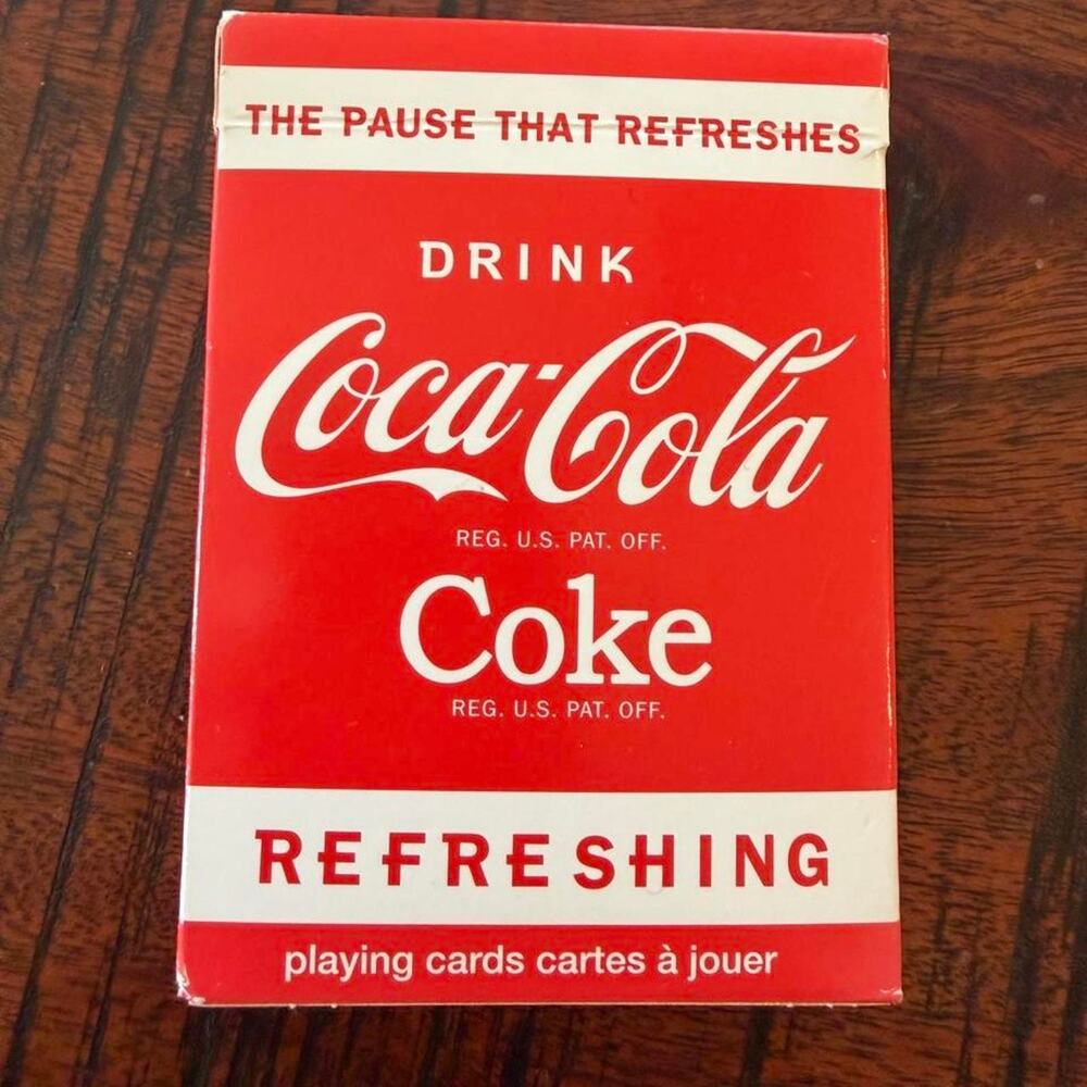 Coca cola playing cards with red Logo